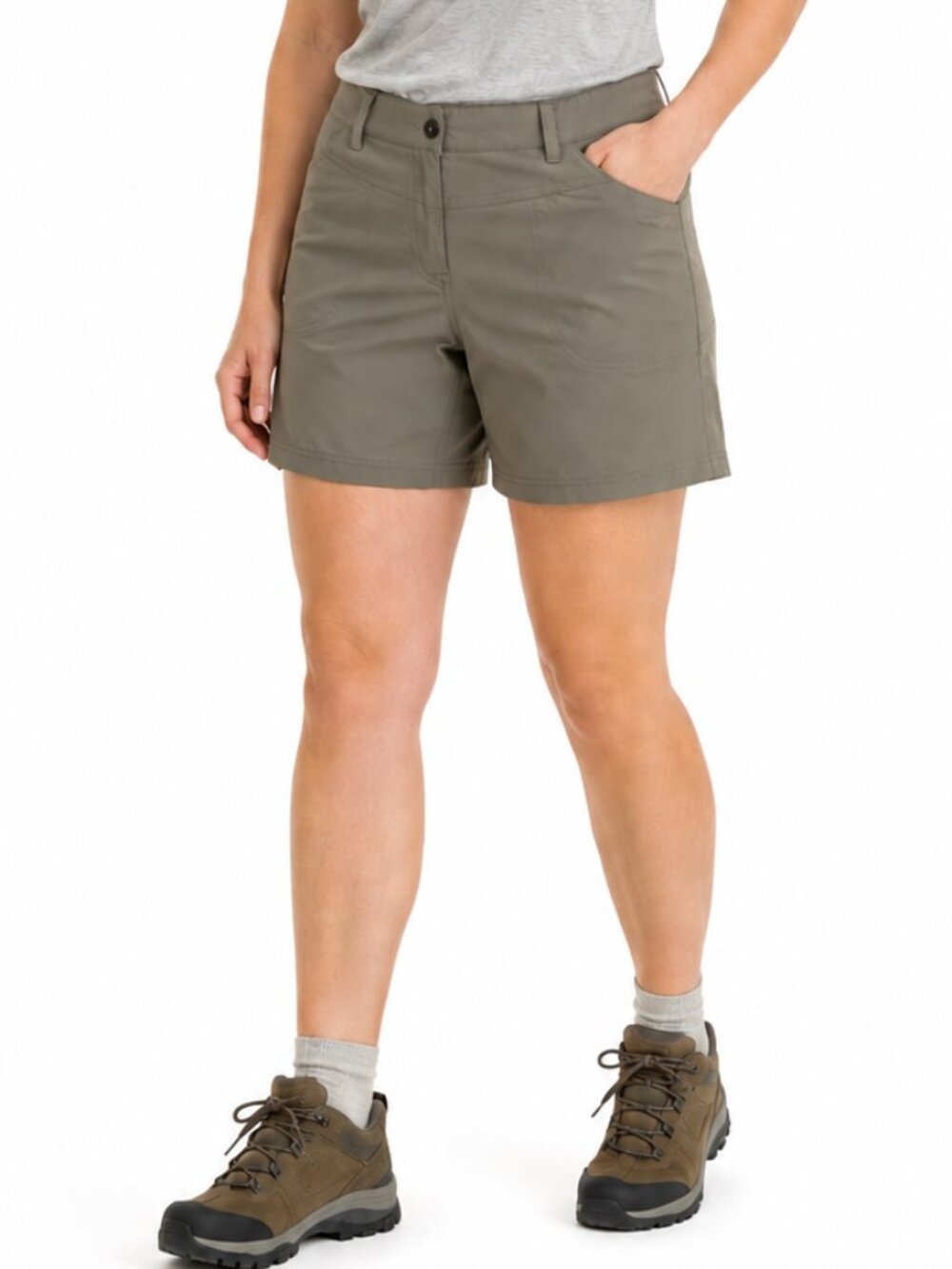 MEC Lightweight Hiking Shorts Gorpcore Nylon Blend Olive Green Women's 6 x 8"